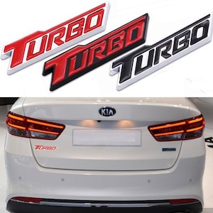 3D Metal Turbo Badge Emblem Car Fender Rear Trunk Decal Sticker sticky badge