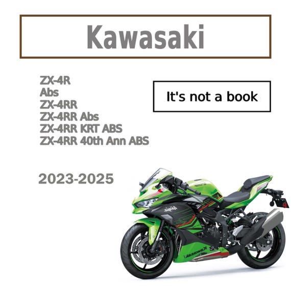 サービスマニュアル　Ninja ZX-4R Kawasaki Ninja ZX-4R ABS Service Manual 2023-2025 - Etsy