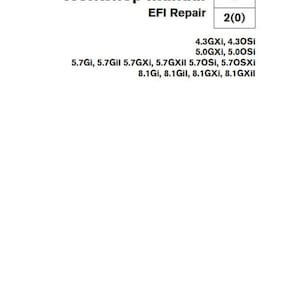 Service Manual for VOLVO PENTA Gi 5.7 GiI 5.7 GXiI 5.7 OSi 5.7 OSXi| 2005