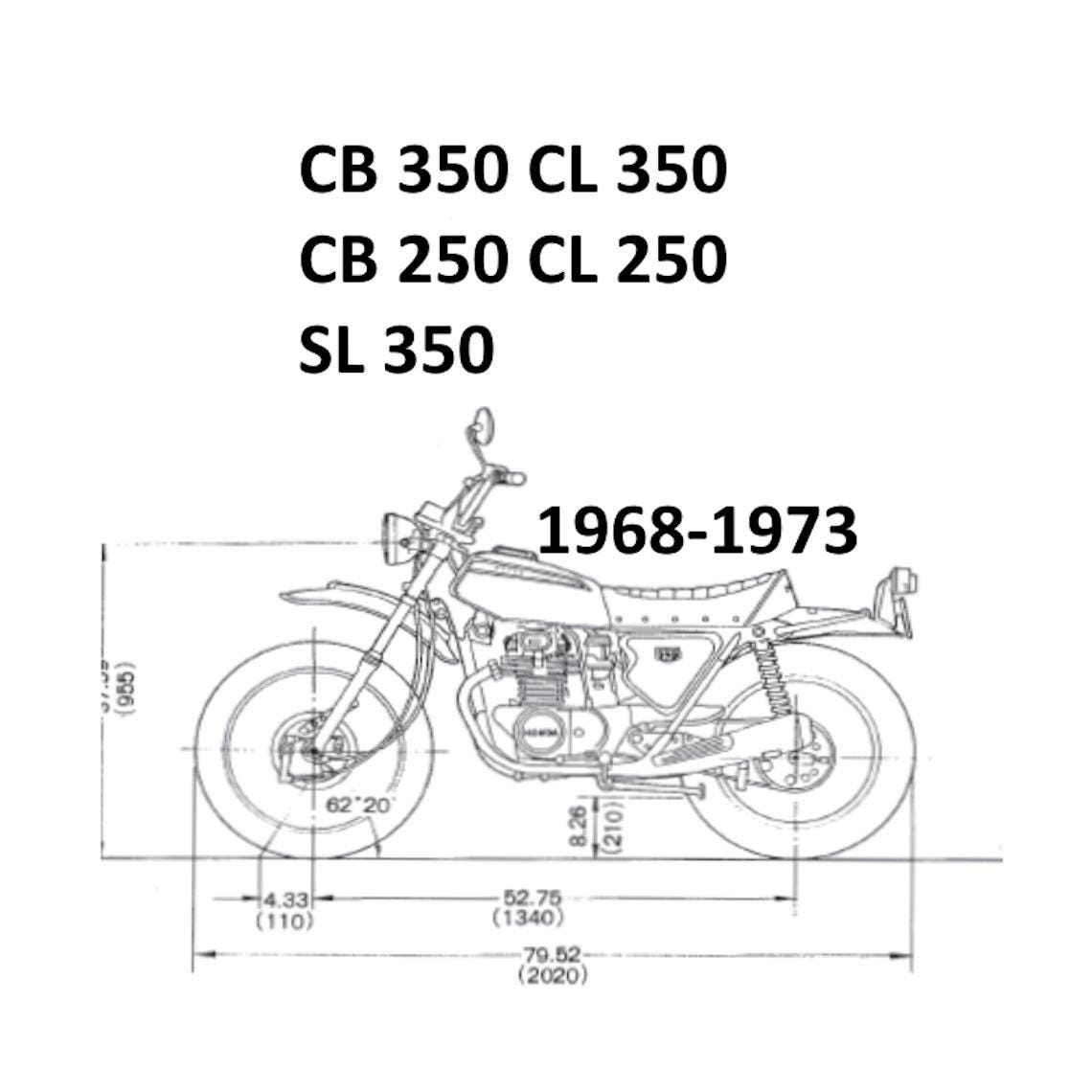 Honda CB350, CB250, CL250, CL350, SL350 Service workshop manual 