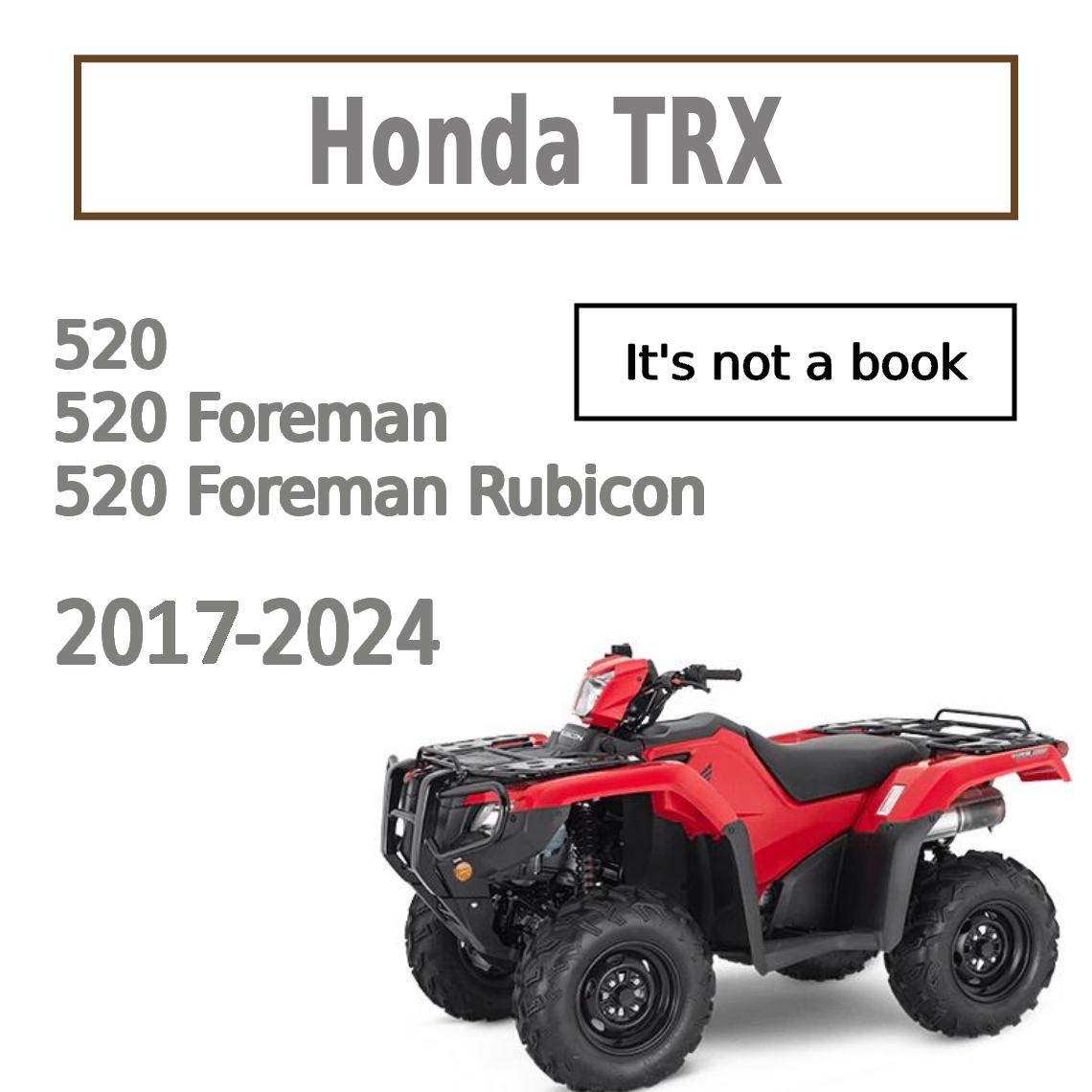 Service Manual for Honda TRX 520 2017 2018 2019 2020 2021 2022 2023 2024