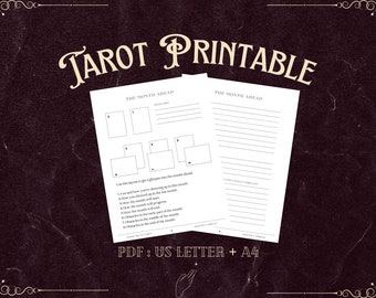 Tarot Printable: Tarot Spread for the Month Ahead