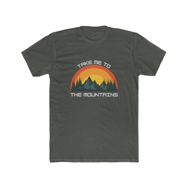 Mountains TShirt, Hiking Shirt, Camping T Shirt, Pocket Mountain T Shirt, Hiking Buddy T-Shirt, Nature Lover Gift, Campers TShirt