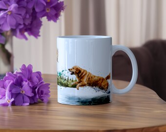 Golden Retriever , Ball, Mug. Various designs available