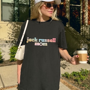 Jack Russell Tshirt Jack Russell Mom Shirt Dog Mom Tshirt Trendy Aesthetic Preppy Y2K VSCO Tee | Gildan 64000 Softstyle T-Shirt