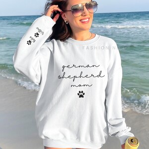 Custom German Shepherd Gifts German Shepherd Crewneck Dog Mom Sweatshirt Dog Mom Shirt Gildan Crewneck Sweatshirt
