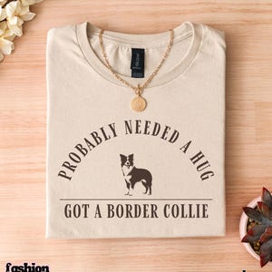 Border Collie Shirt Funny Dog Mom Tshirt Meme Shirt Border Collie Dad Gift | Probably Needed A Hug | Gildan 64000 Softstyle T-Shirt