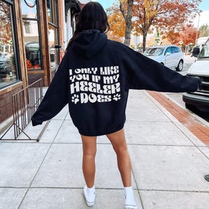 Blue Heeler Hoodie Back Print Heeler Sweatshirt Funny Dog Mom Retro Hooded Pullover Sweater Fleece Dog Mama Gifts Sarcastic ACD Cattle Dog