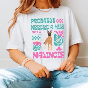 Belgian Malinois Shirt Malinois Mom Gift for Dog Owner Art Nouveau | Gildan 64000 Softstyle T-Shirt