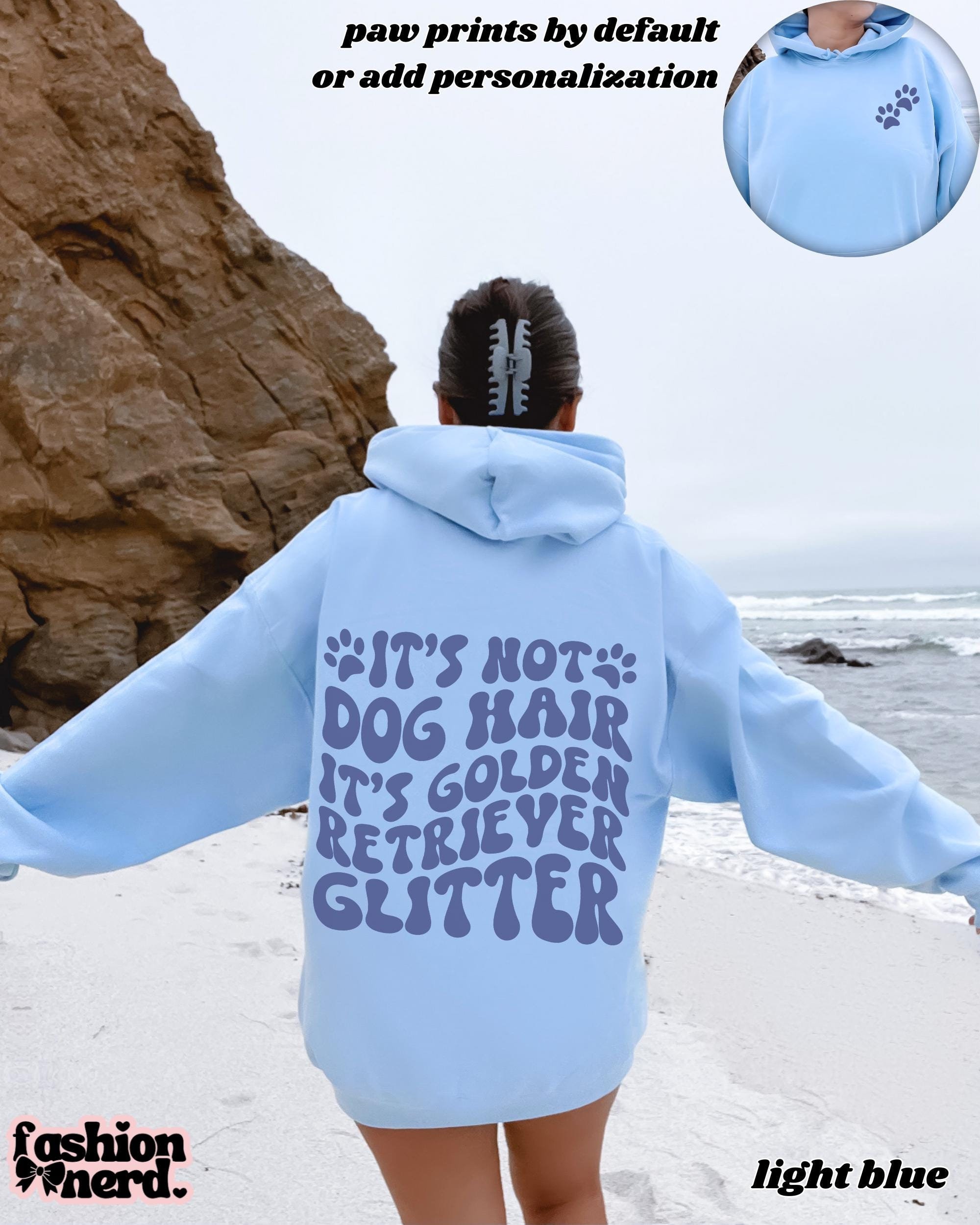 Golden Mama Sweatshirt Custom Golden Retriever Gifts Golden Retriever Hoodie Dog Gift | It's Not Dog Hair It's Glitter