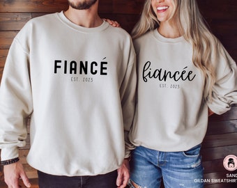 Couple Fiance Crewneck Sweatshirt Fiancee Sweater Engaged Matching Sweatshirts Just Engaged Gifts Bridal Shower Gifts