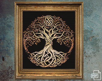 Celtic Tree of Life Cross Stitch Pattern Celtic-Inspired Crafts and Artworks for Modern and Traditional Interiors Instant Download