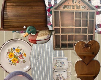 Curated Antique Mystery Box – L - Cottagecore, Grandma Chic, Fairycore, Grandpa-core