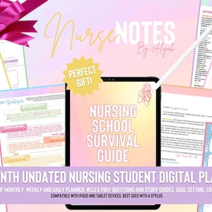 Nursing School Planner | Nursing Planner | Planner For Nursing Students | Best Nursing School Planner | Nurse Notes