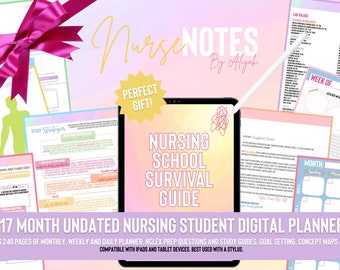Nursing School Planner | Nursing Planner | Planner For Nursing Students | Best Nursing School Planner | Nurse Notes