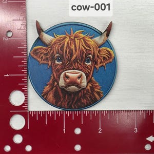 UV Printed Highlandcow Patch Cow-001
