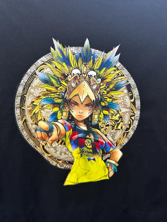 Guerrera Águila Azteca Heat Press tshirt