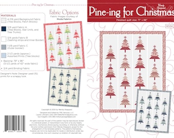 Wendy Sheppard Pine-ing for Christmas Quilt Pattern P180-PINEING  for Riley Blake Designs 71&quot; x 88&quot;