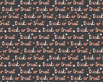 Hey Pumpkin Trick or Treat Charcoal by My Mind's Eye from the Hey Pumpkin collection for Riley Blake Designs C16034-CHARCOAL