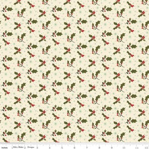Glisten Holly Eggnog by Sandy Gervais from the Glisten collection for Riley Blake Designs C16224-EGGNOG