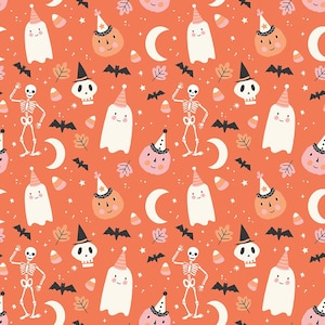 Hey Pumpkin Main Orange by My Mind&#39;s Eye from the Hey Pumpkin collection for Riley Blake Designs C16030-ORANGE