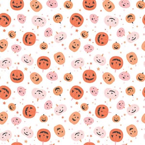 Hey Pumpkin Pumpkins White by My Mind&#39;s Eye from the Hey Pumpkin collection for Riley Blake Designs C16031-WHITE