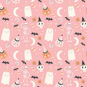 Hey Pumpkin Main Pink by My Mind&#39;s Eye from the Hey Pumpkin collection for Riley Blake Designs C16030-PINK