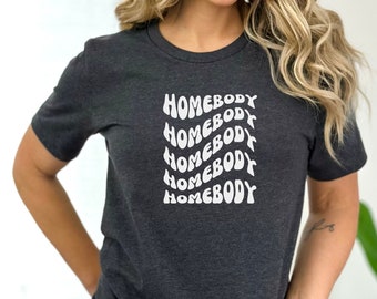 Camiseta para personas hogareñas, camiseta para introvertidos, camiseta estampada acogedora