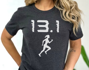 Halbmaraton-Shirt, weiches Bella Canvas-T-Shirt, Kurzarm-T-Shirt
