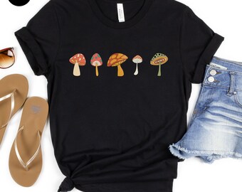 Pilz-Grafik-T-Shirt, Naturliebhaber, Pilz-Shirt