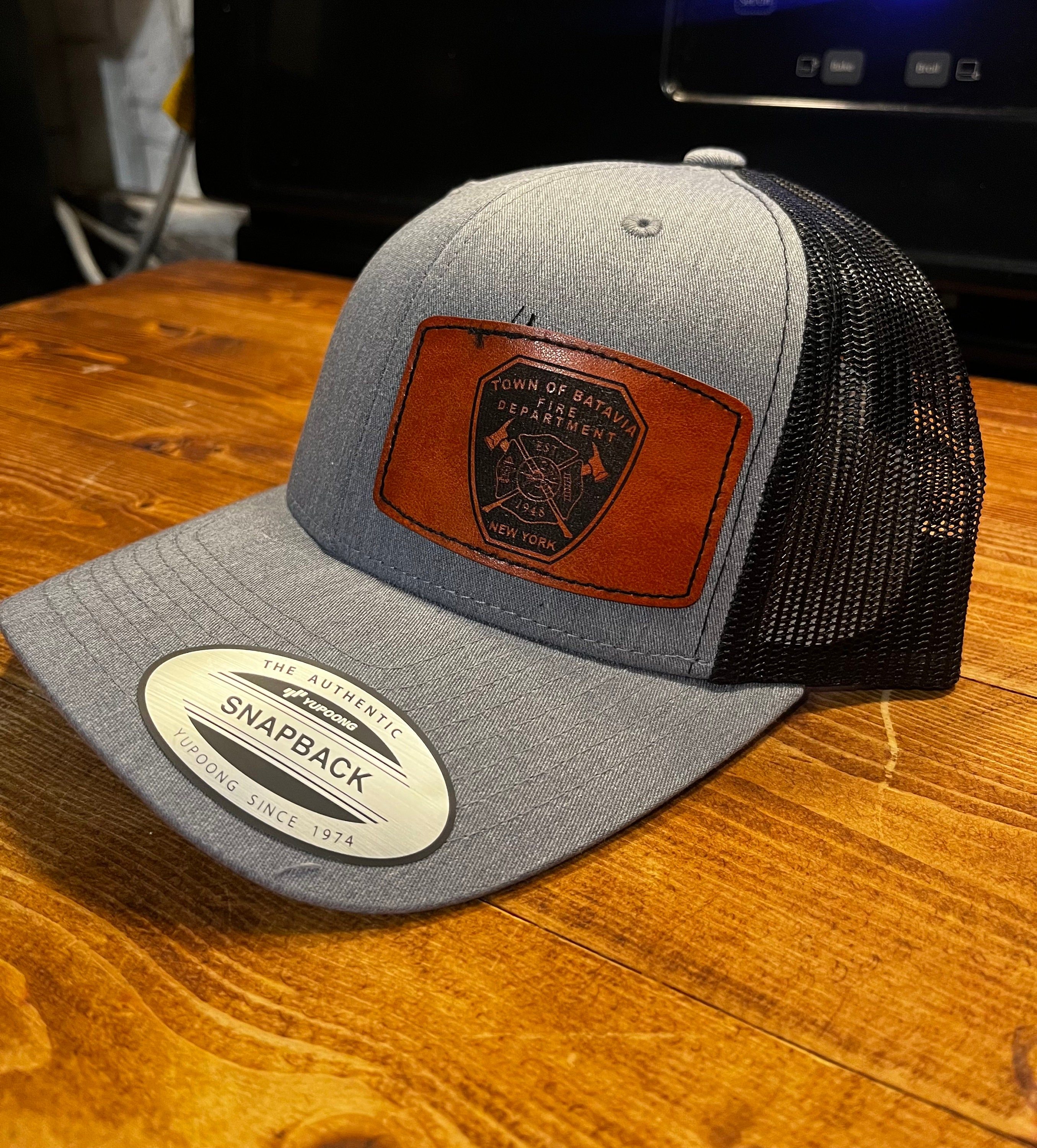 thumbnail image 2 of KOLWOVEN Dad Est 2024 Trucker Hat - Leather Patch Baseball Cap For New Fathers Gift 2 of 14