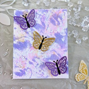 Carte papillon faite main - carte papillon d'anniversaire - carte avec papillons - carte de voeux vierge avec enveloppe