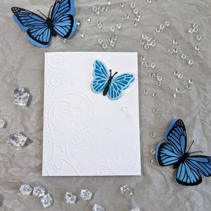 Cartão de Dia das Mães feito à mão - Cartão de borboleta - Cartão com borboleta - Cartão em relevo - Cartão de felicitações em branco
