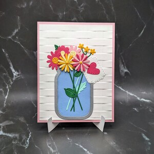 Cartão de buquê de flores - Cartão de agradecimento - Cartão em relevo - Cartão para todas as ocasiões - Cartão de aniversário - Pensando em você - Cartão em branco com envelope