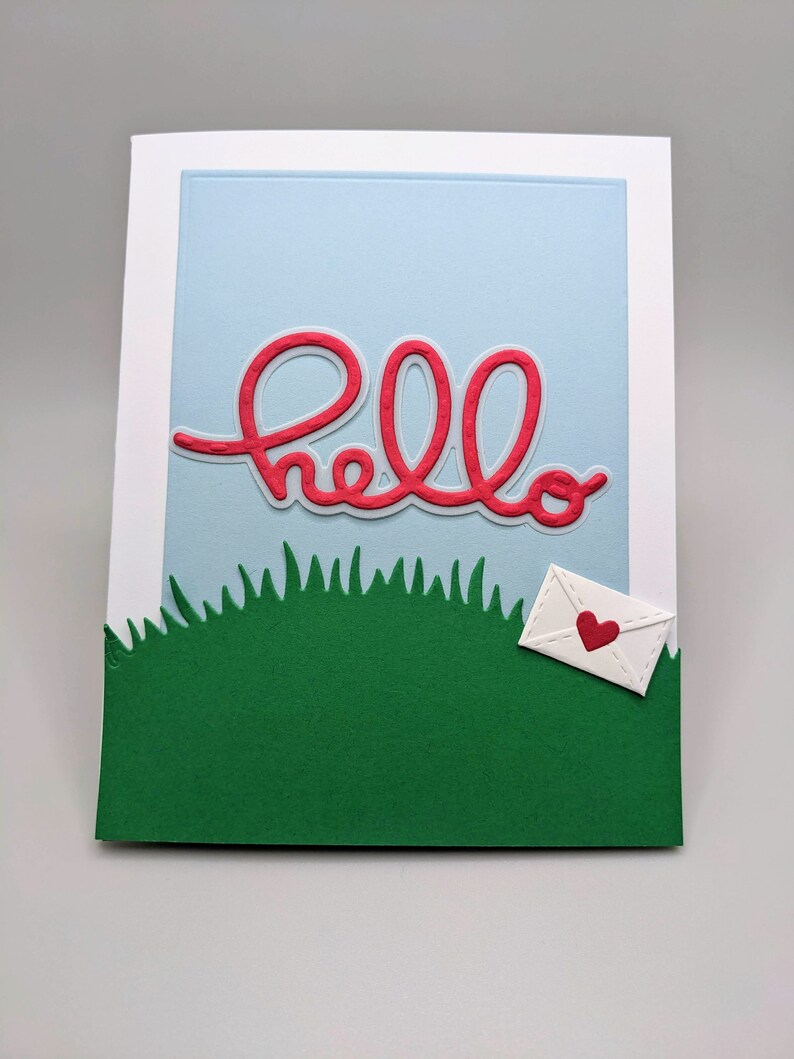 Hello Greeting Card Sending Love Card 3D Greeting Card - Etsy