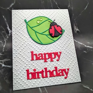 Carte coccinelle - carte d'anniversaire - carte pour fille - carte en relief - carte de voeux vierge avec enveloppe
