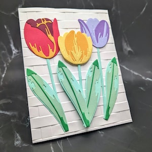 Mothers Day Card - Floral Birthday Card - Tulips - Birthday Card - Flowers Card - Blank Greeting Card