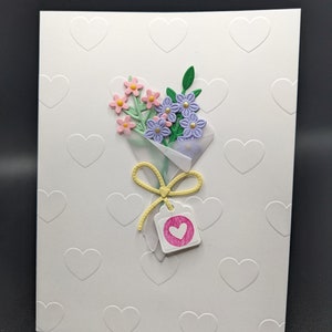 Handmade Mother's Day Card - Flower Bouquet Card - Card for Mom - Flower Card - Mothers Day Card