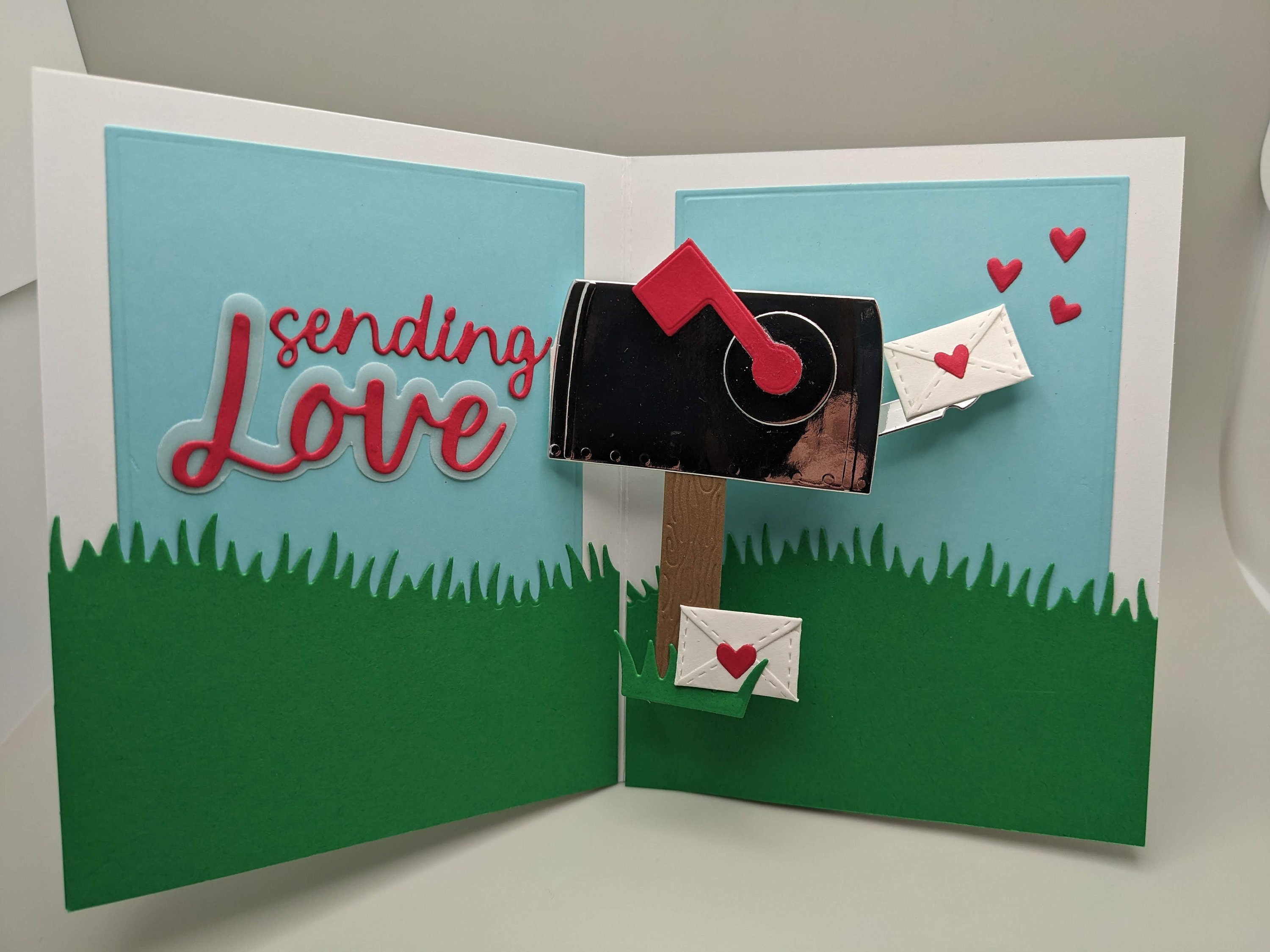 Hello Greeting Card Sending Love Card 3D Greeting Card Etsy