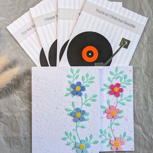 Bundle-Deal - Geburtstagskarten - Retro Geburtstagskarte - Blumen-Geburtstagskarte - Karten-Bundle - Kartenset - bündeln und sparen