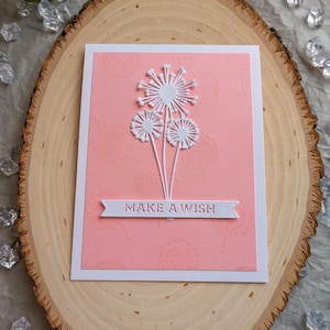 Geburtstagswünsche - Pusteblumen Wunsch - Wunschkarte - Make a Wish - Geburtstagskarte - Freund Geburtstagskarte - Karte mit Umschlag