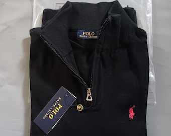 Suéter Ralph Lauren con cuello con cremallera de un cuarto para hombre