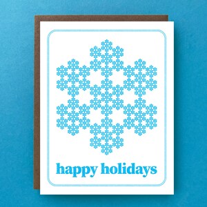 Weihnachtskarte | Frohe Feiertage Schneeflocke | Karte für Freund Familie Freund Freundin Mama Papa Onkel Tante | Innen leer