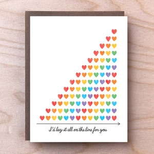 Tarjeta de orgullo / Lo daría todo por ti / Orgullo Afecto Amor / Maestro Compañero Hijo Hija Familia / Interior en blanco