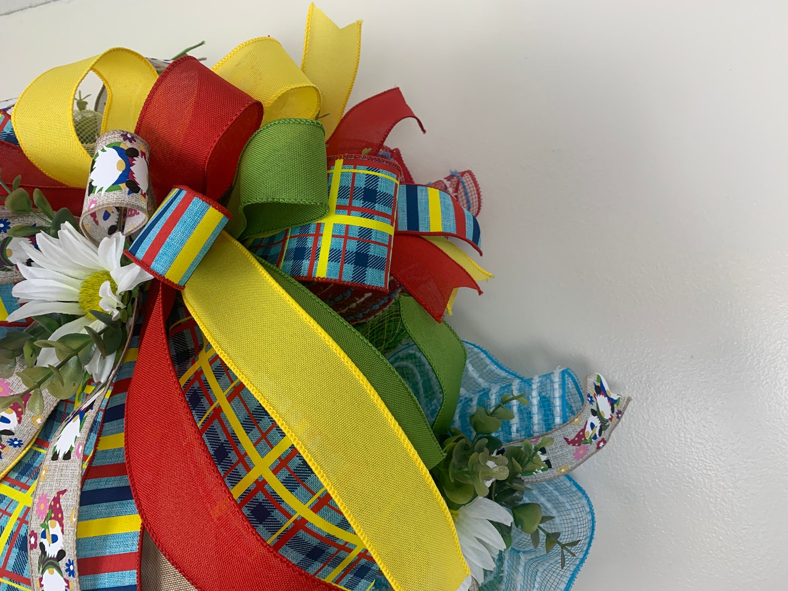 Summer Gnome Wreath for Front Door Garden Gnome Wreath Gnome Etsy