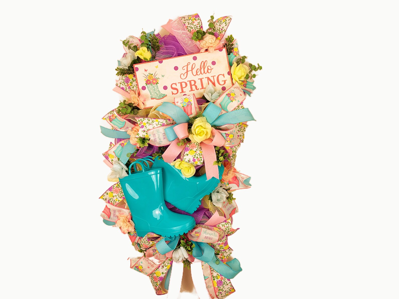 Spring Floral Swag Spring Floral Wreath Easter Wreath for Etsy