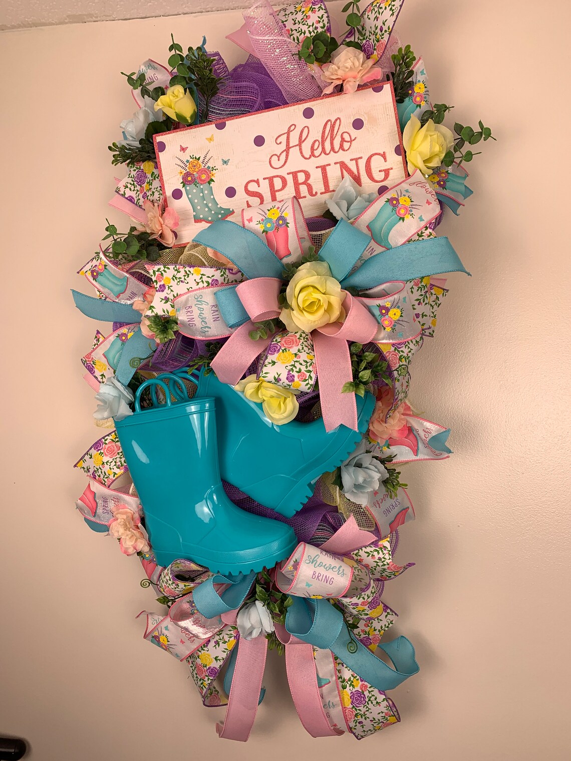 Spring Floral Swag Spring Floral Wreath Easter Wreath for Etsy