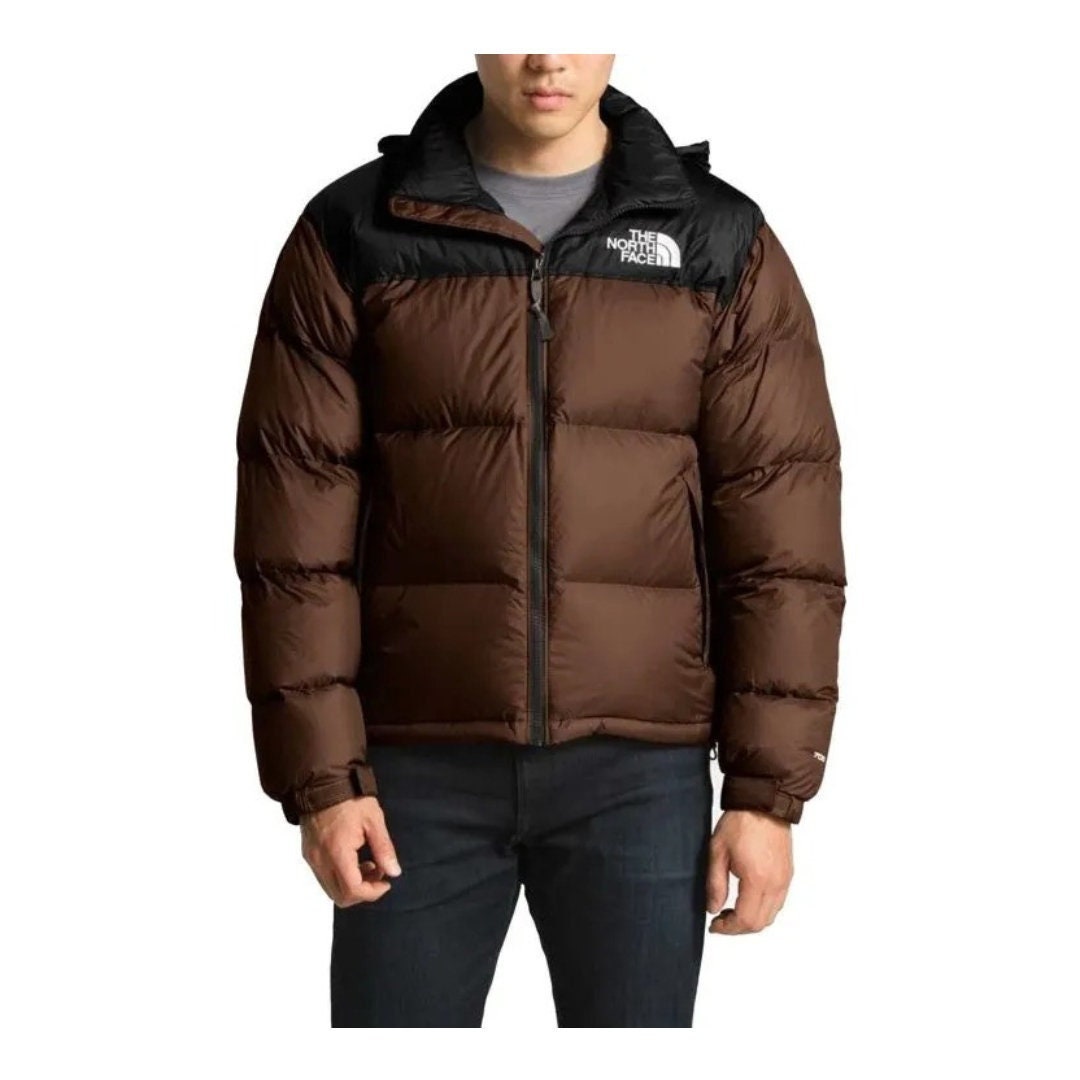 north face brown puffer jacket womens