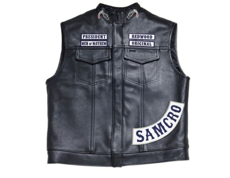 gilet cuir sons of anarchy col président