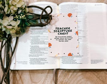 Scripture Affirmation Karten mit Aktivitäten für Lehrer